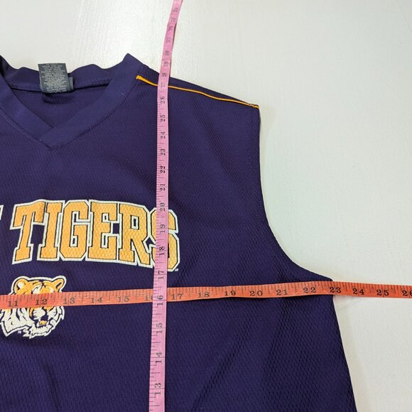 Two LSU Tigers Purple Size XL Shirts, one tee, one sleeveless jersey - Picture 12 of 12